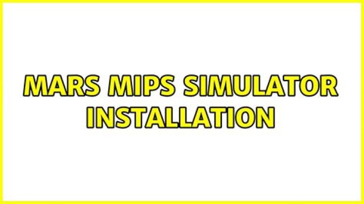 MARS MIPS Simulator Installation