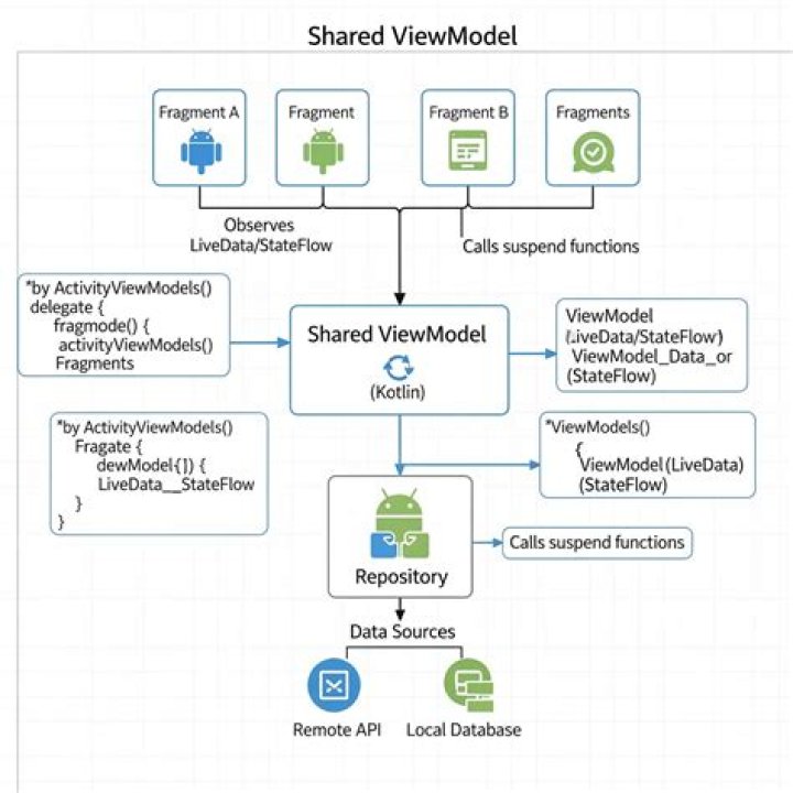 Master detail flow with shared viewmodel