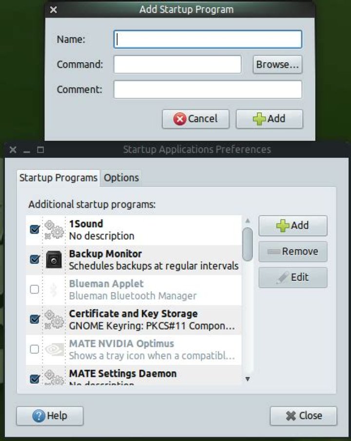 MATE Startup Applications