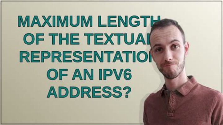 Maximum length of the textual representation of an IPv6 address?