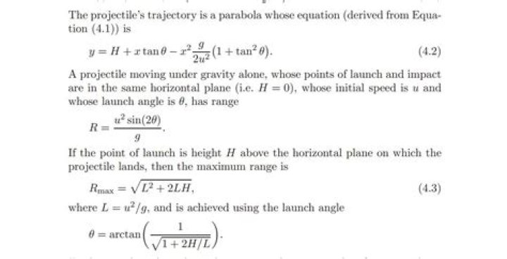 Maximum range of a projectile (launched from an elevation)