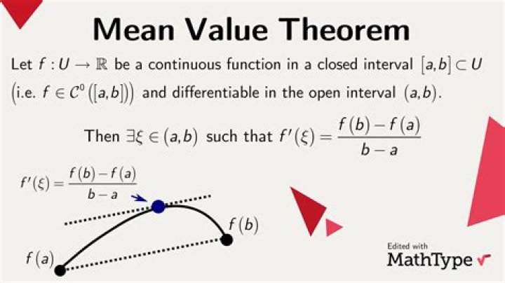 mean value theorem