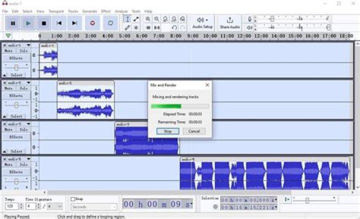 Merge two audio files, aligned to the END of the file