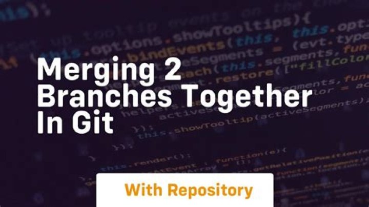 Merging 2 branches together in GIT