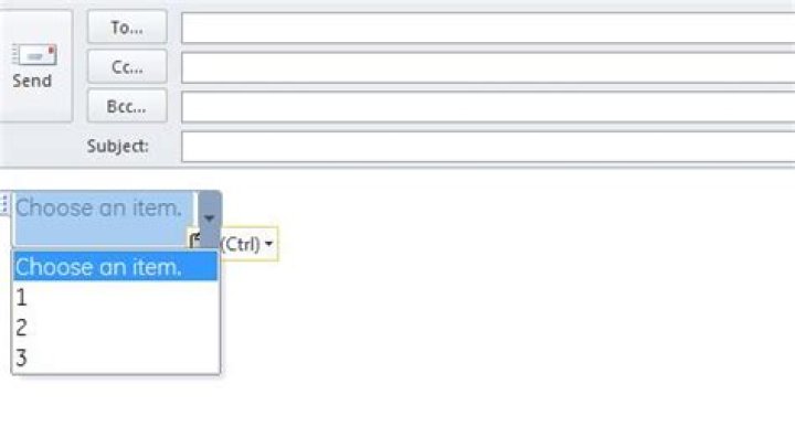 Message with Drop-Down/Combobox?