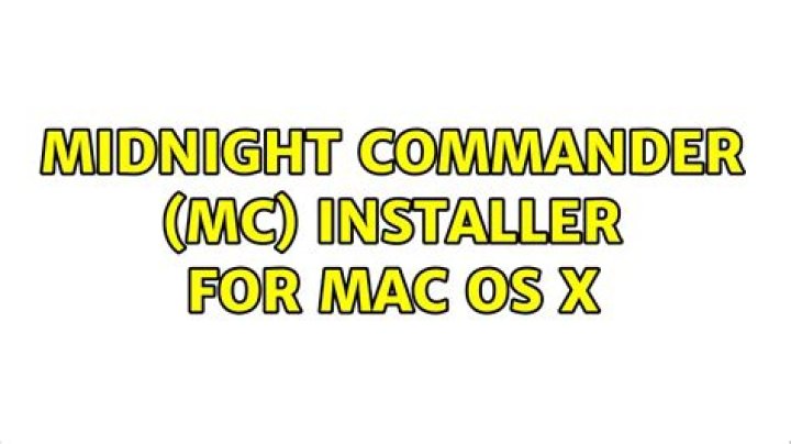 Midnight Commander (MC) installer for Mac OS X