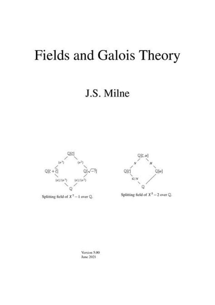 Milne's Galois Theory Example
