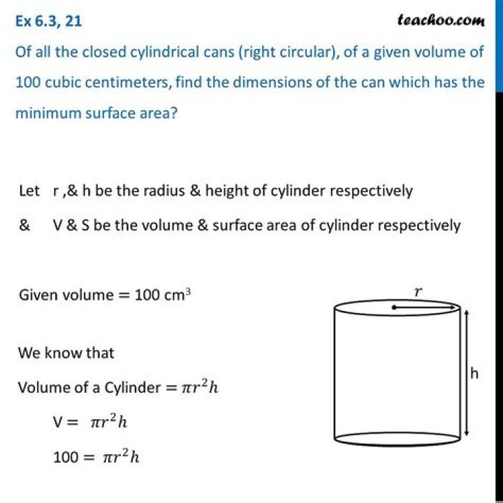 Minimum Surface Area of a Closed Cylindrical Container