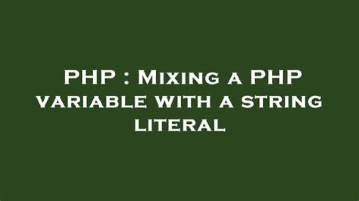 Mixing a PHP variable with a string literal