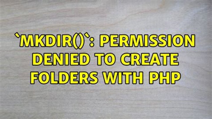 `mkdir()`: Permission denied to create folders with PHP