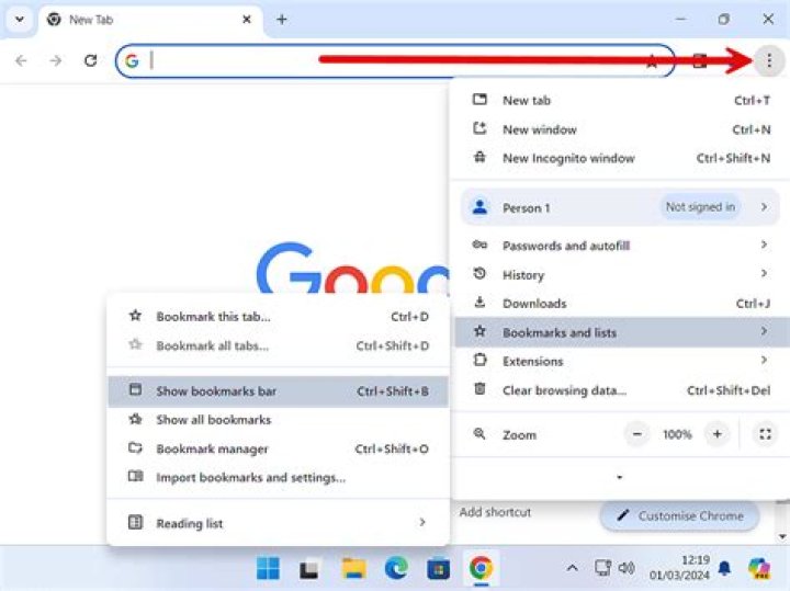 Mobile bookmarks on desktop chrome bookmark bar