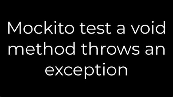 Mockito test a void method throws an exception