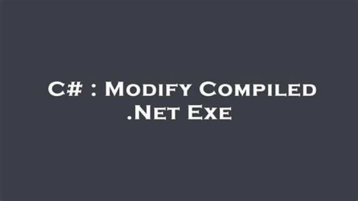 Modify Compiled .Net Exe