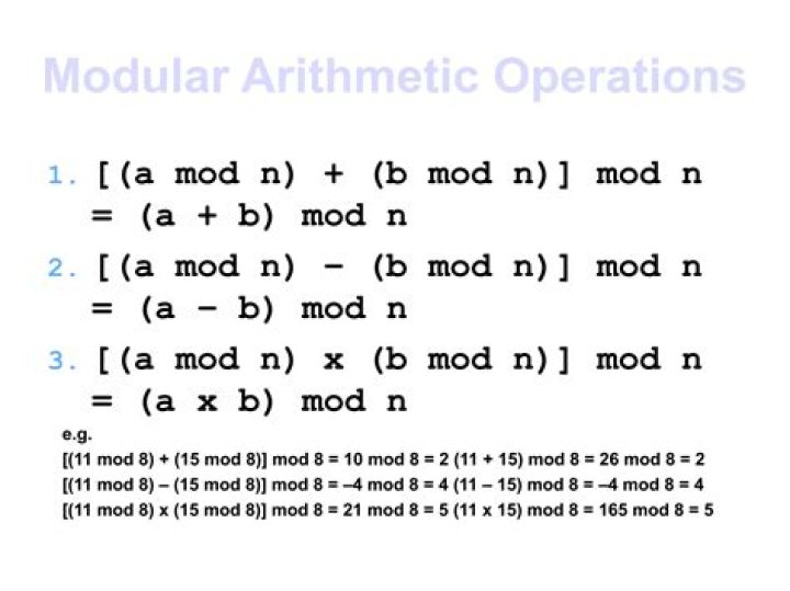 Modular arithmetic (Solve -10 mod 7 by hand)
