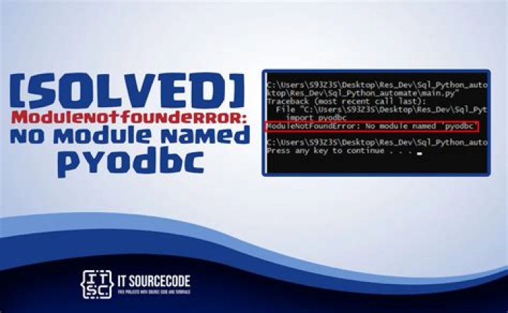 ModuleNotFoundError: No module named 'pyodbc' when importing pyodbc into py script