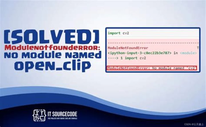ModuleNotFoundError When Importing open_clip