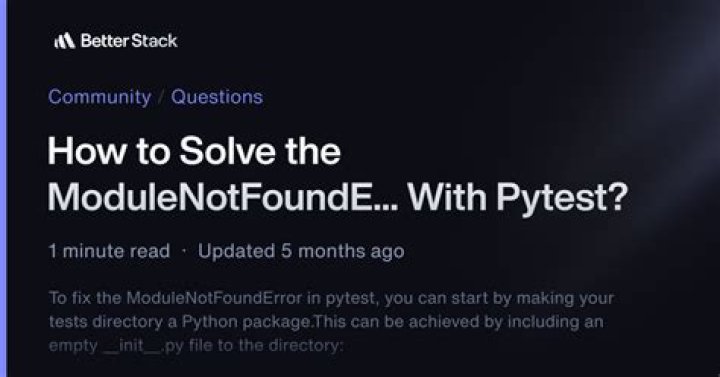 ModuleNotFoundError with pytest