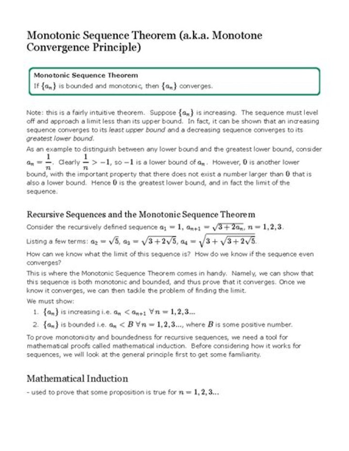 Monotone convergence theorem for series (basic proof)
