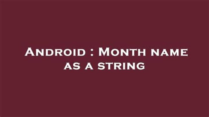 Month name as a string