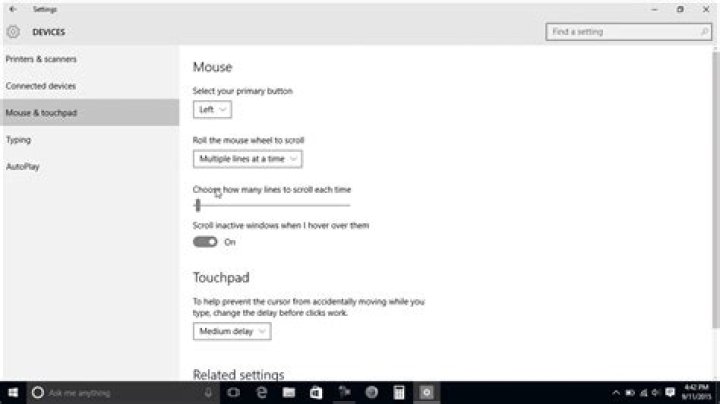 mouse & touchpad settings