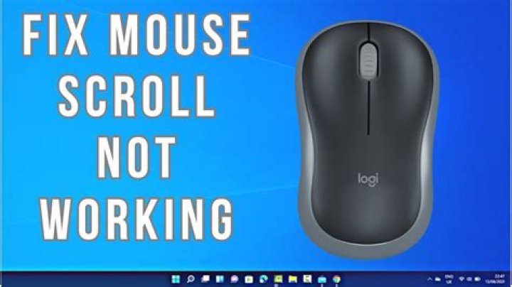 Mouse scroll doesn't work in Windows 10 start menu