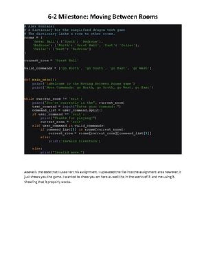 Moving between rooms in python text based game