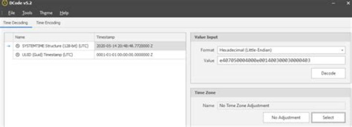 MS Regedit Hex to Date Conversion