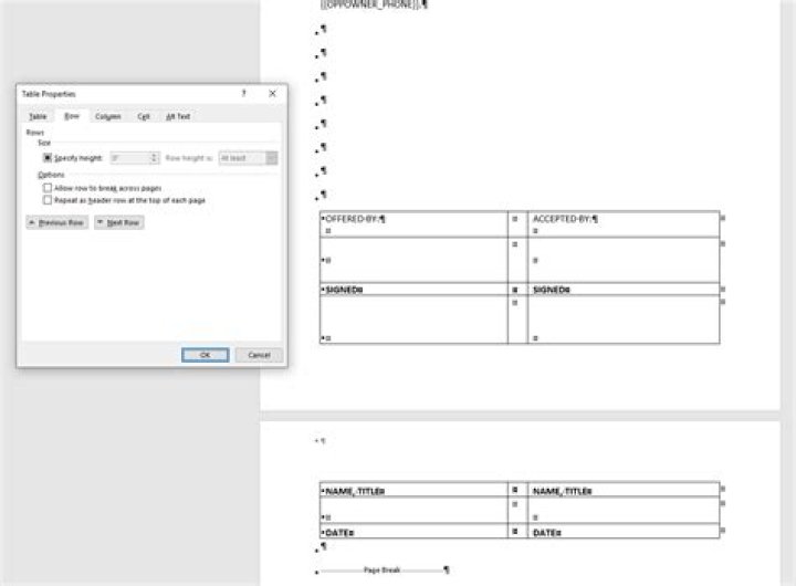 MS Word 2016: Table is splitting across pages even though set not to