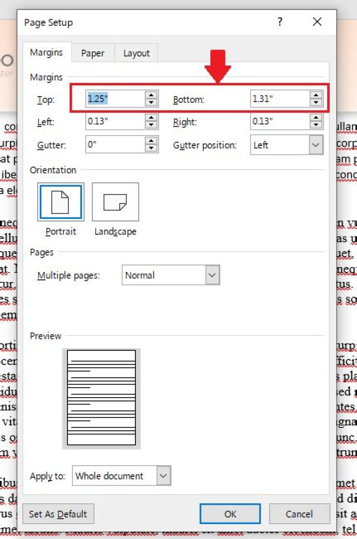 MS Word remove the Header and footer margins not working