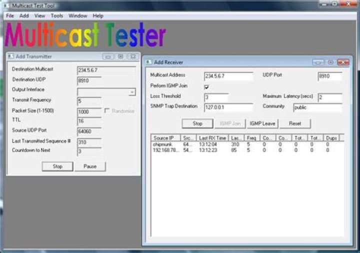Multicast traffic generator for Windows