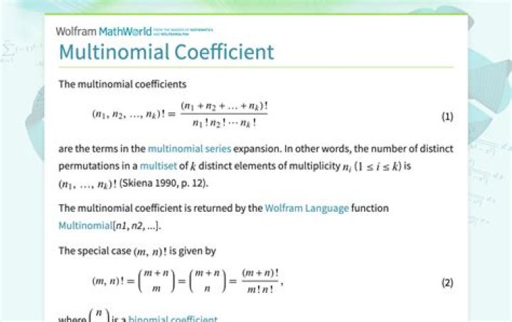 Multinomial Coefficient example