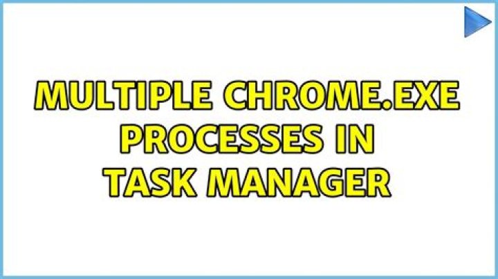Multiple chrome.exe processes in Task Manager
