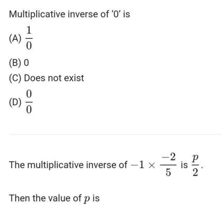 Multiplicative inverse of $0$