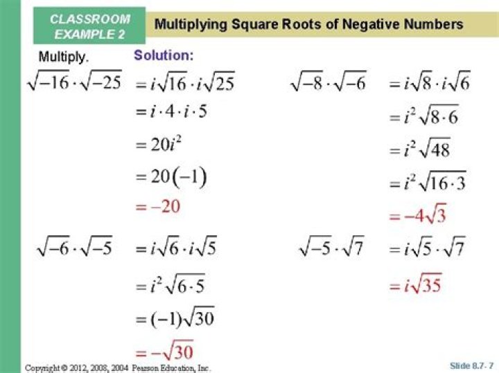 Multiplying square roots of negative numbers