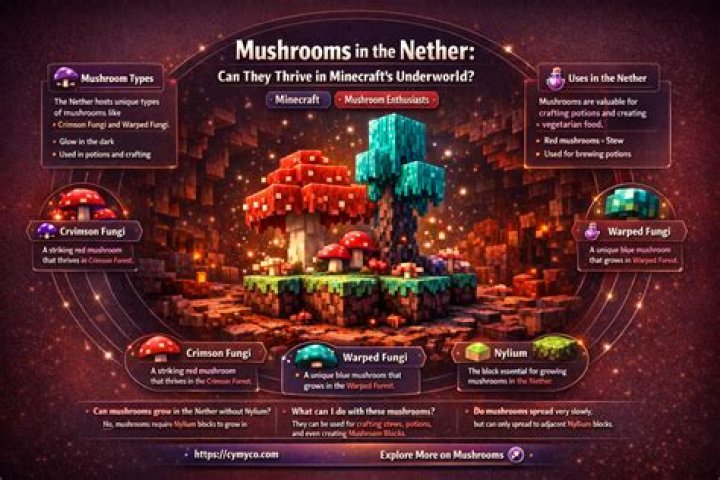 Mushrooms in the nether