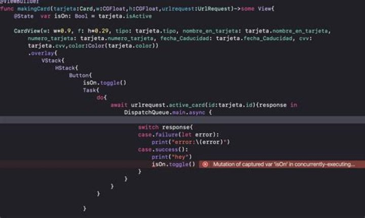 Mutation of captured var in concurrently-executing code