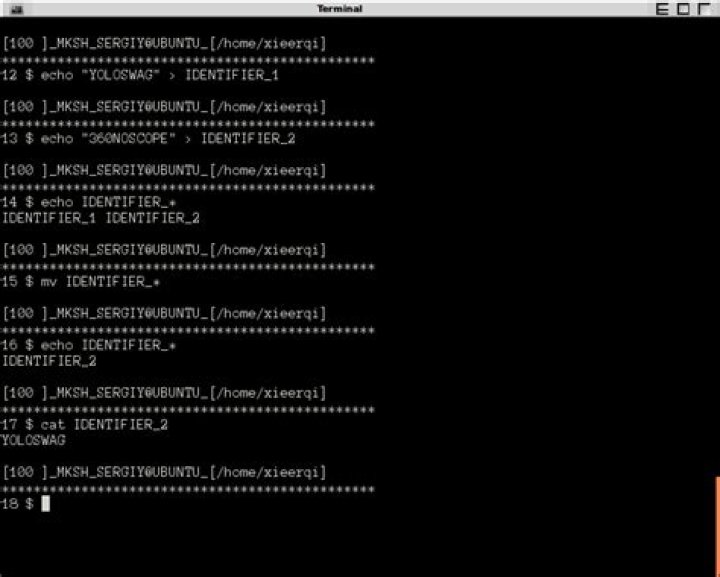 mv: missing destination file operand