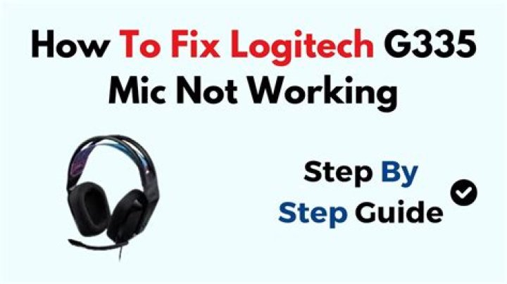 My headset mic on my Logitec g335 headset isnt being detected on my PC