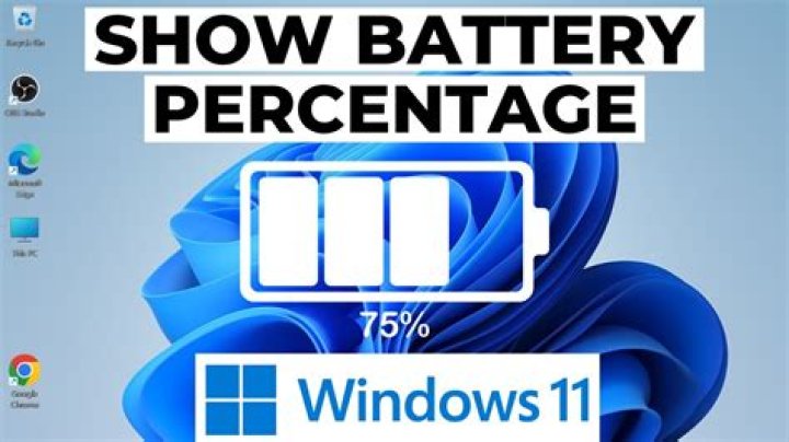 My laptop don't show batery percentage