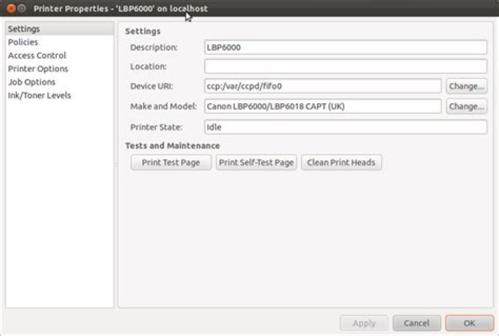 My printer Canon LBP6000 is recognized by my ubuntu 20.04 but it still does not print