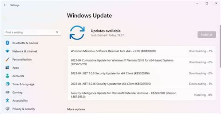 My Software and Update Section