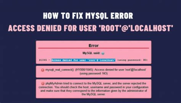 MySQL Access denied for user 'root'@'localhost'