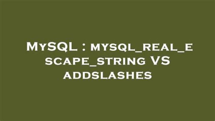 mysql_escape_string VS mysql_real_escape_string