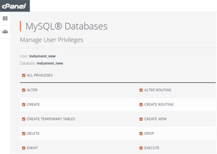 MySQL: Grant **all** privileges on database