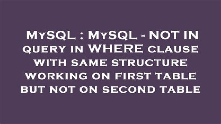 MySQL 