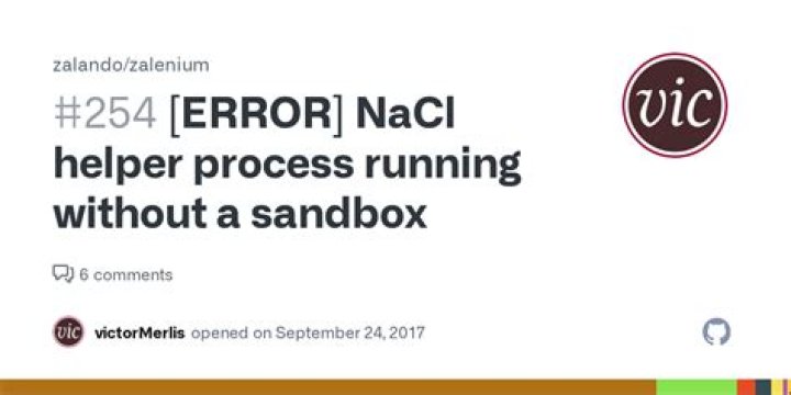 NaCl helper process running without a sandbox! error when running npm tests