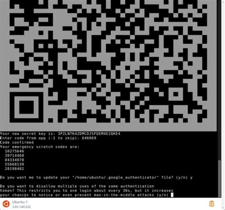 Need help on google authenticator on ubuntu