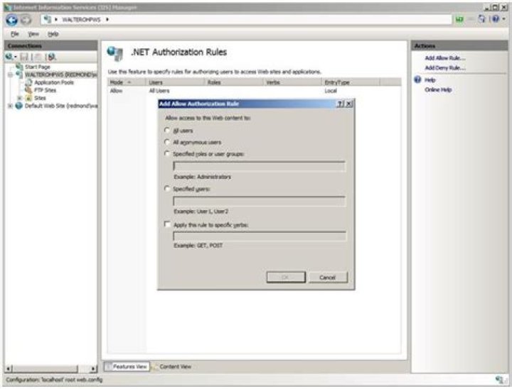 .NET Authorization Rules