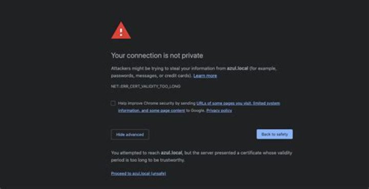NET::ERR_CERT_VALIDITY_TOO_LONG - The server certificate has a validity period that is too long