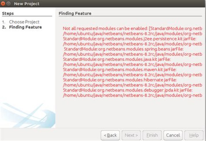 netbeans not all requested modules can be enabled